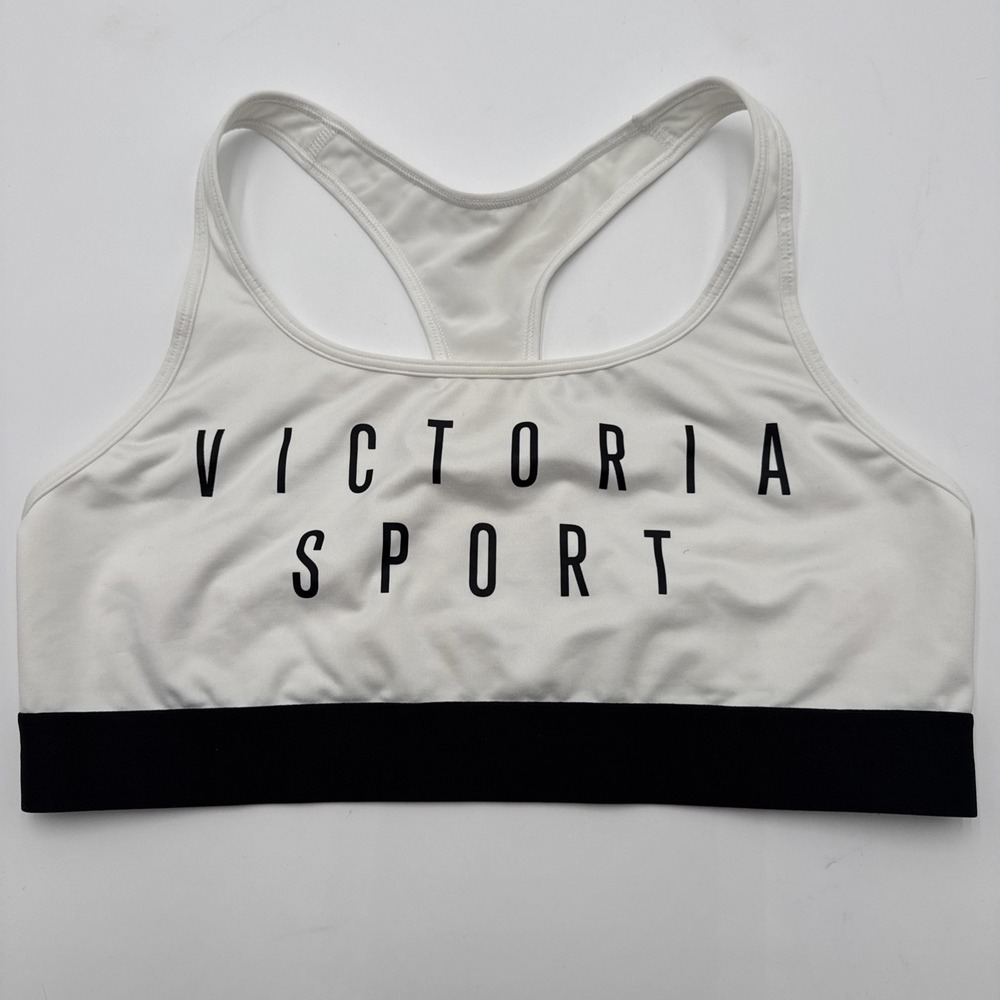 Victoria Sport Victoria's Secret Sport Bra Womens XL White Pullover Gym Yoga